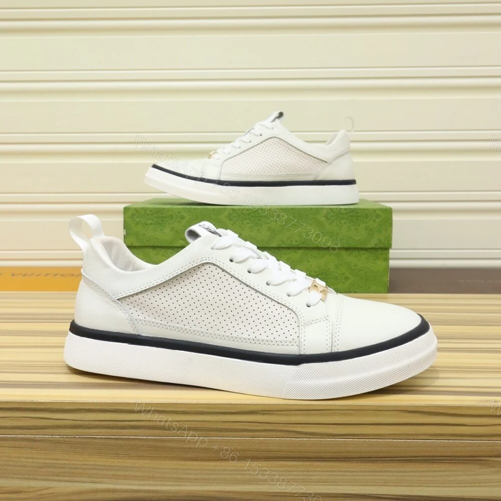 View 2 of Gucci Men’S Platform Sneaker White With Black Edge