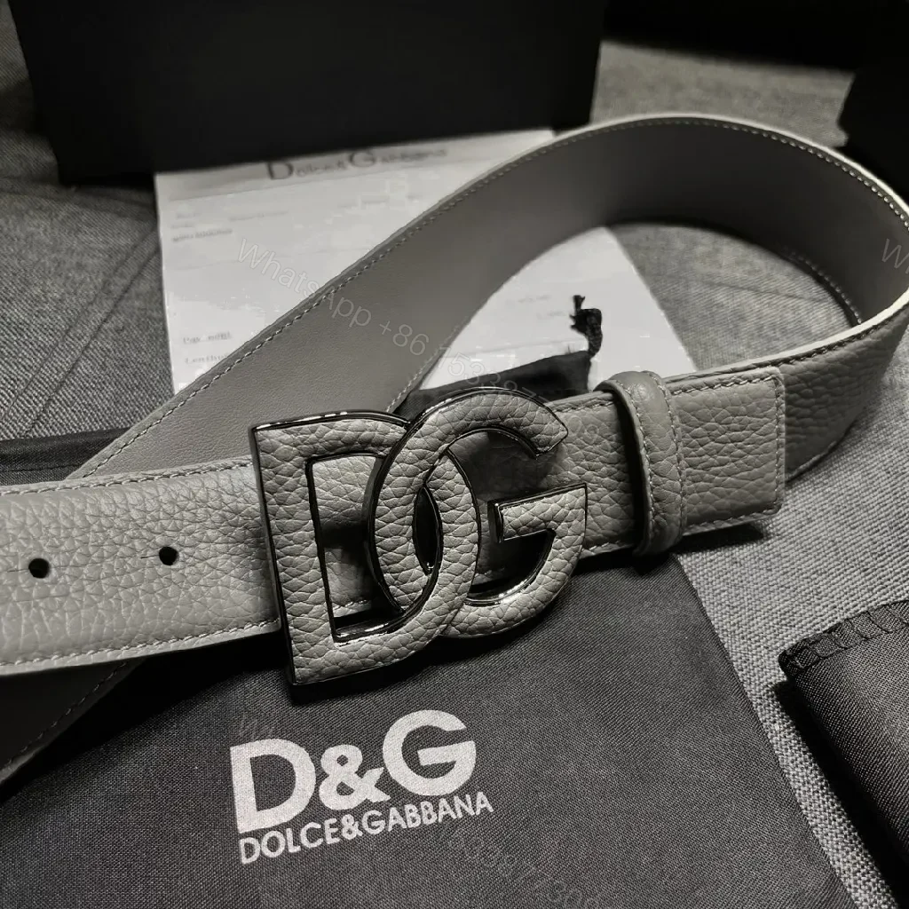 View 4 of Textured Leather Belt Duo with GG Buckle—Modern Comfort Belt