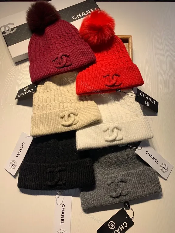 View 9 of Lux Knit Beanie with Fur Pom â€” Ivory, Chanel Charm, Luxury Style