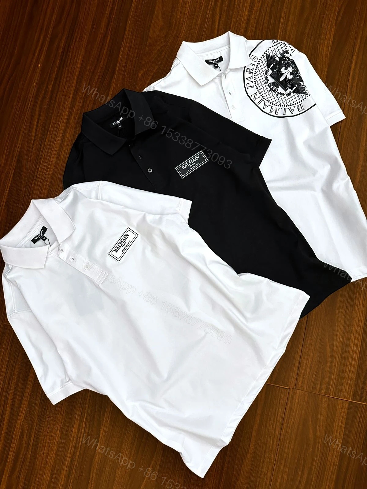 View 7 of FIRST COPY BALMAIN PARIS IMPORTED QUALITY EXCLUSIVE POLO TEES