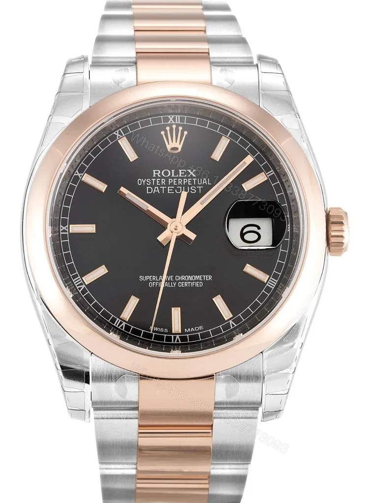 Replica Rolex Datejust Black Dial 116201 36 mm — view 1