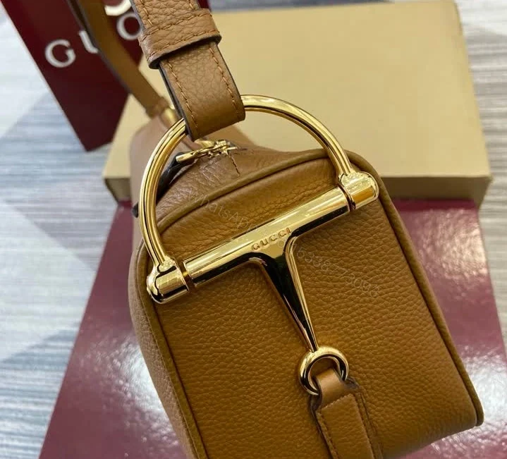 View 8 of Gucci Half Horsebit Medium Shoulder Bag TB5474