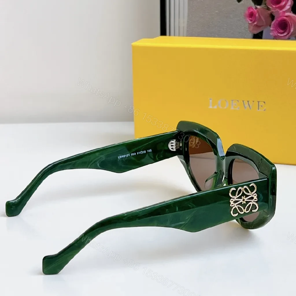 View 7 of Green Marble Acetate Sunglasses, Oversized Cat-Eye, Gold Accents