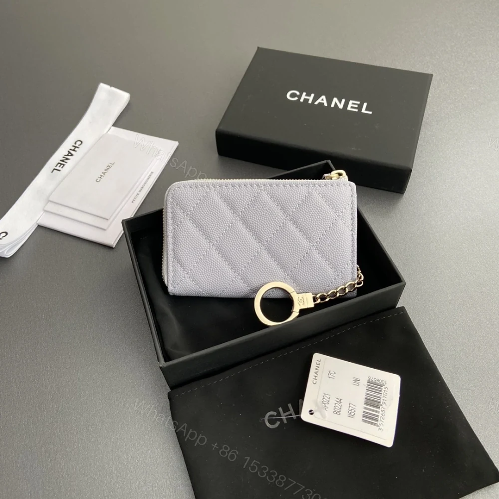 View 2 of 高仿Chanel*AP0223零錢包紫色魚子醬金扣免檢版