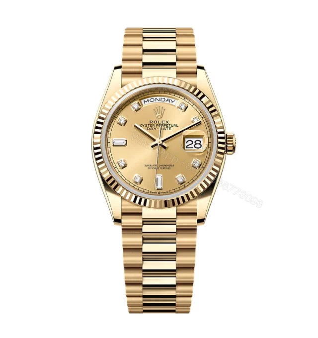 Superclone Rolex Day-Date Champagne Diamond Dial 128238-0008 36 mm — view 1