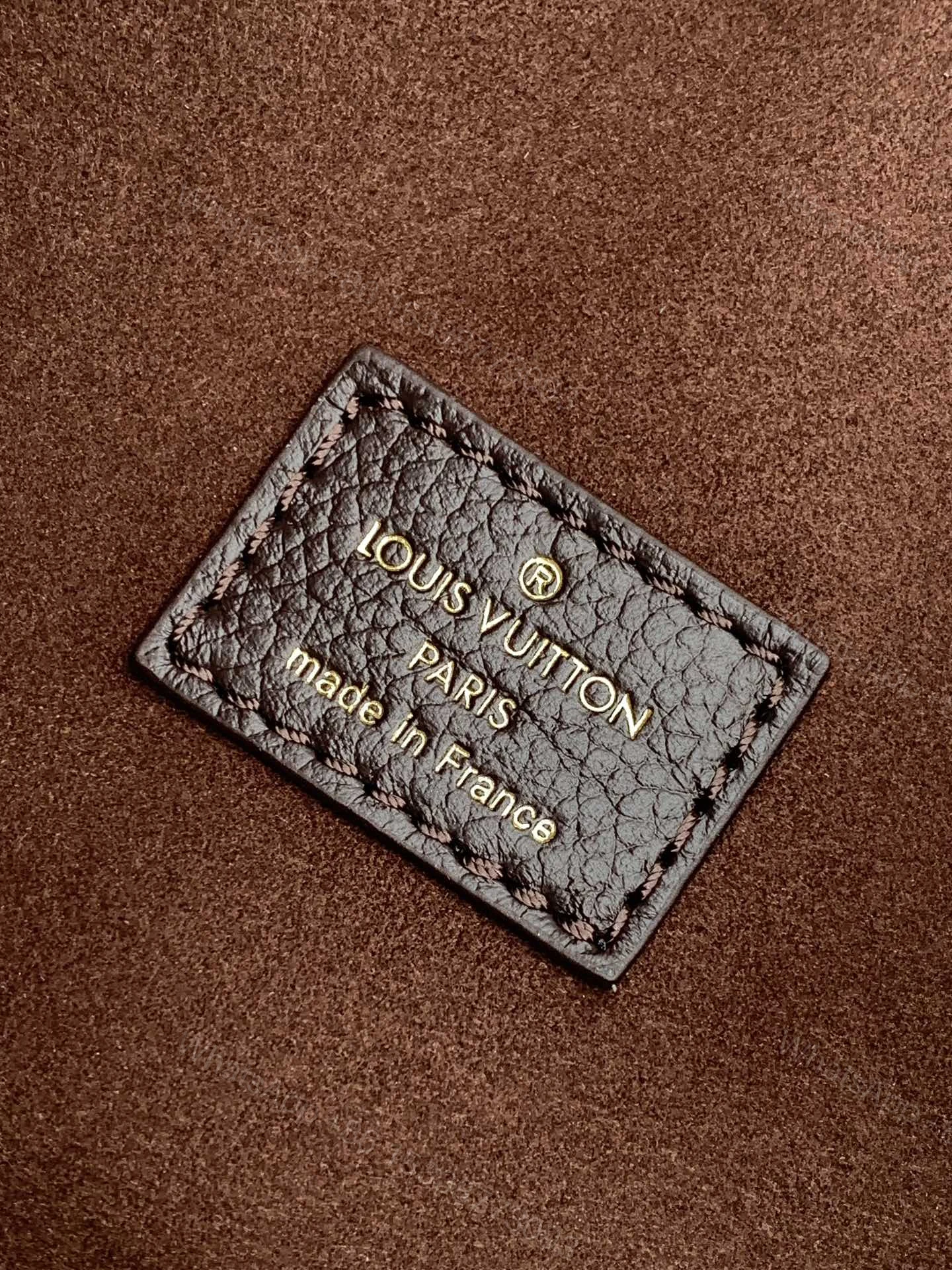View 8 of LV LOOP HOBO 38 IN DARK BROWN MONOGRAM CALFSKIN EMBOSSED LOGO