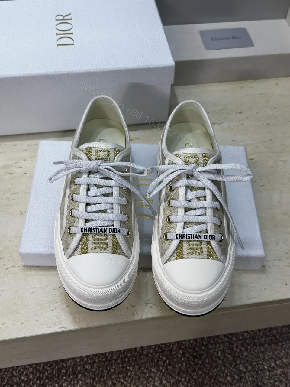 View 7 of Beige Denim Sneakers with White Toe Cap, Lightweight Forever Fashion