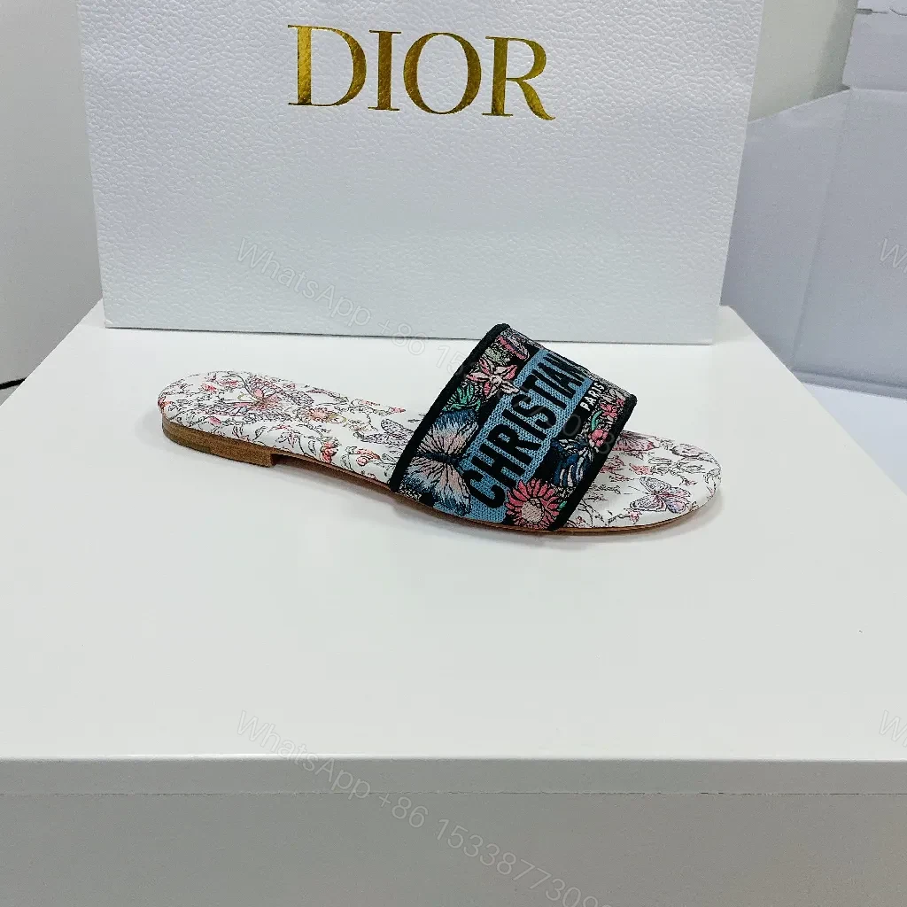 View 8 of Bold Floral Slip-Ons with Signature Webbing Slides