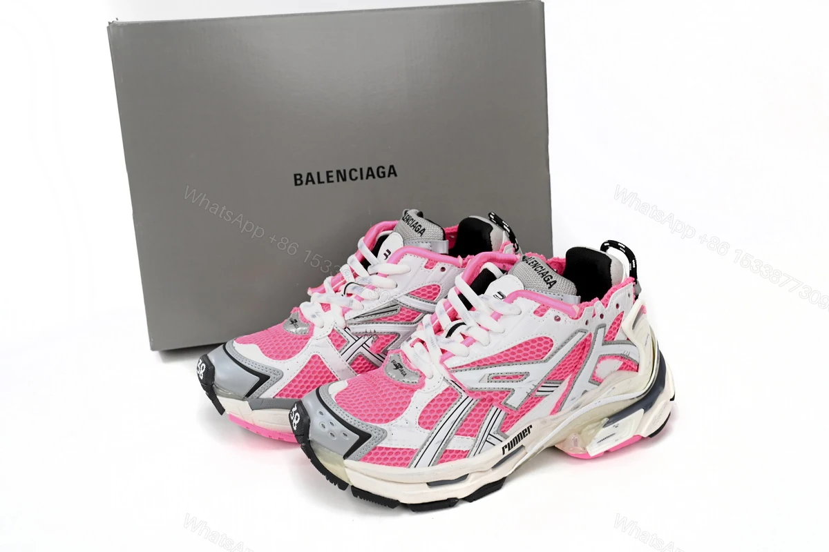 View 2 of Balenciaga Runner White Red Powder 677402 W3RBN 9155