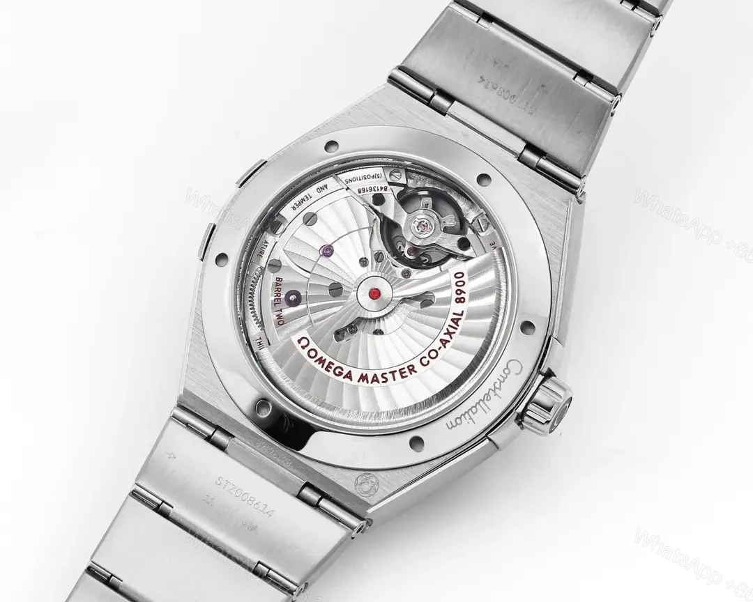 View 8 of Omega Constellation 5th Generation Star Series Ceramic Bezel Watch Blue Dial 41MM Stainless Steel Case 8900/8901 Co-Axial Movement
