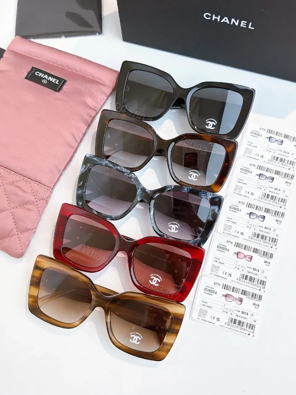 View 5 of Oversized Square Sunglasses with Luxe UV Shield, Polished Noir