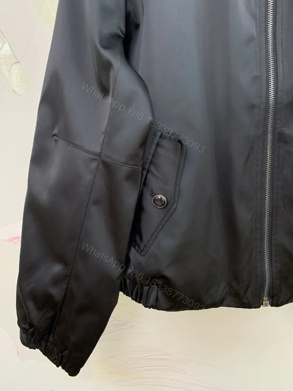 View 5 of Black Quilted Collar Bomber: Subtle Luxury, Everyday Wear
