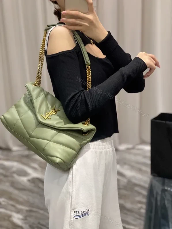 View 9 of Saint Laurent loulou puffer toy quilted leather shoulder bag