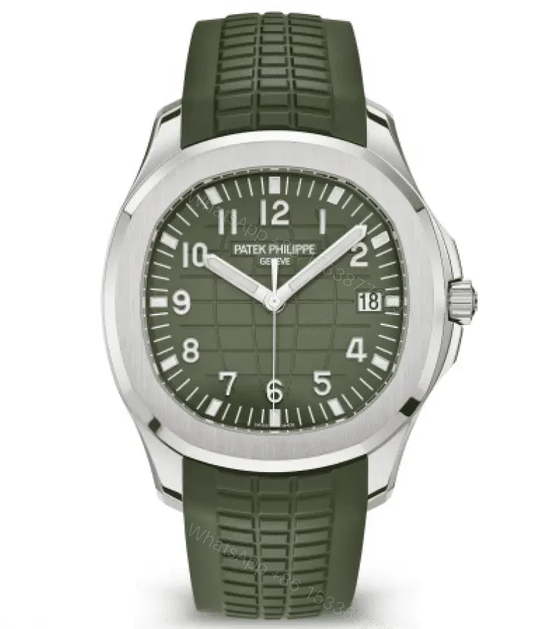 Top Swiss Replica Patek Philippe Aquanaut Green Strap — view 1