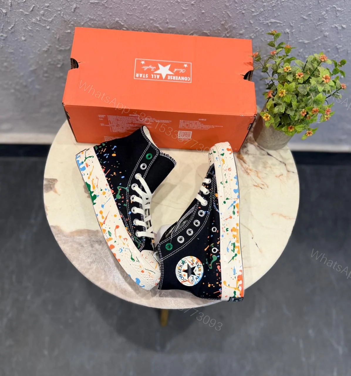 View 9 of First Copy Converse Chuck Paint Sneakers