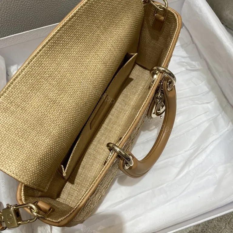 View 2 of Dior-Inspired Woven Handbag: Luxury Everyday Carry