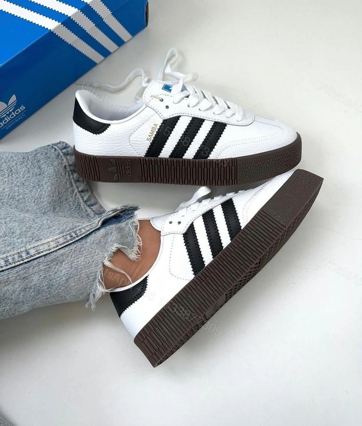 View 4 of First Copy Adidas Originals Sambarose White