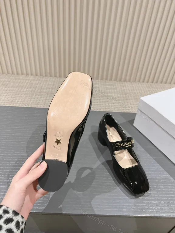 View 7 of Chic Patent Mary Jane Flats with Dior Strap - All-Day Luxury