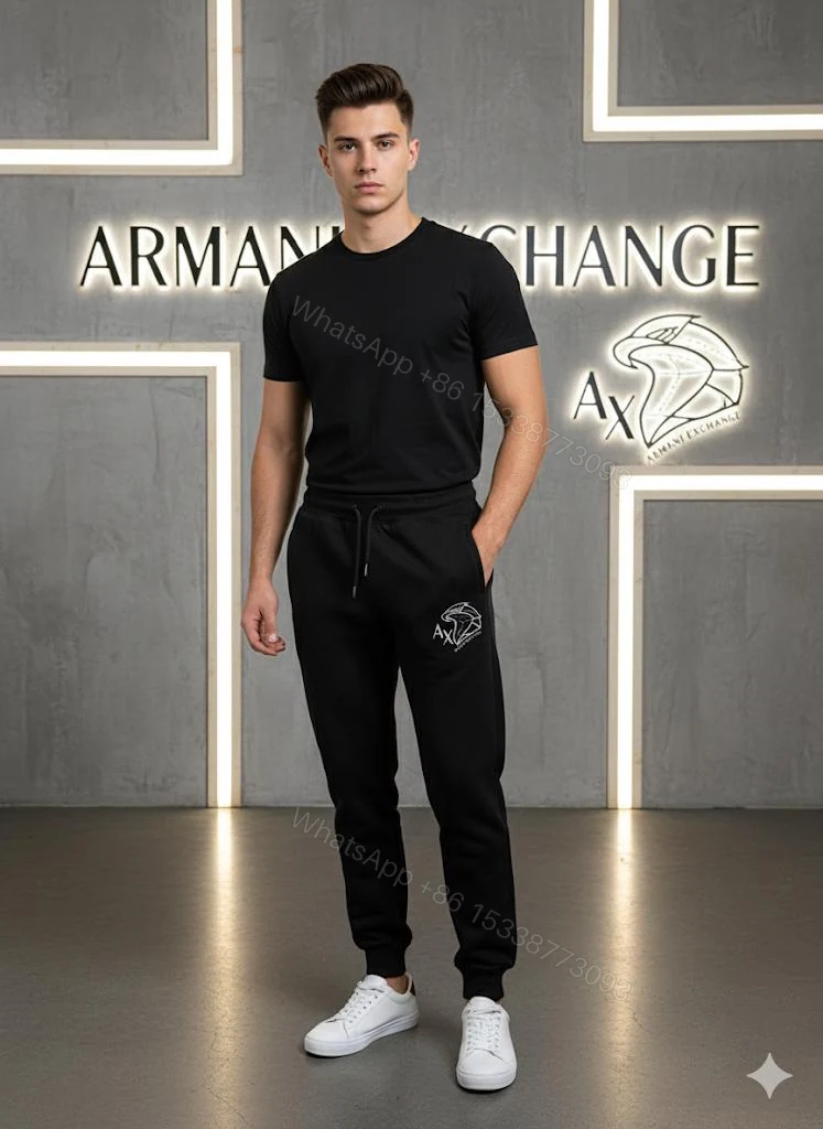 View 8 of First Copy Armani Exchange Premium Warm Trackpants for Men