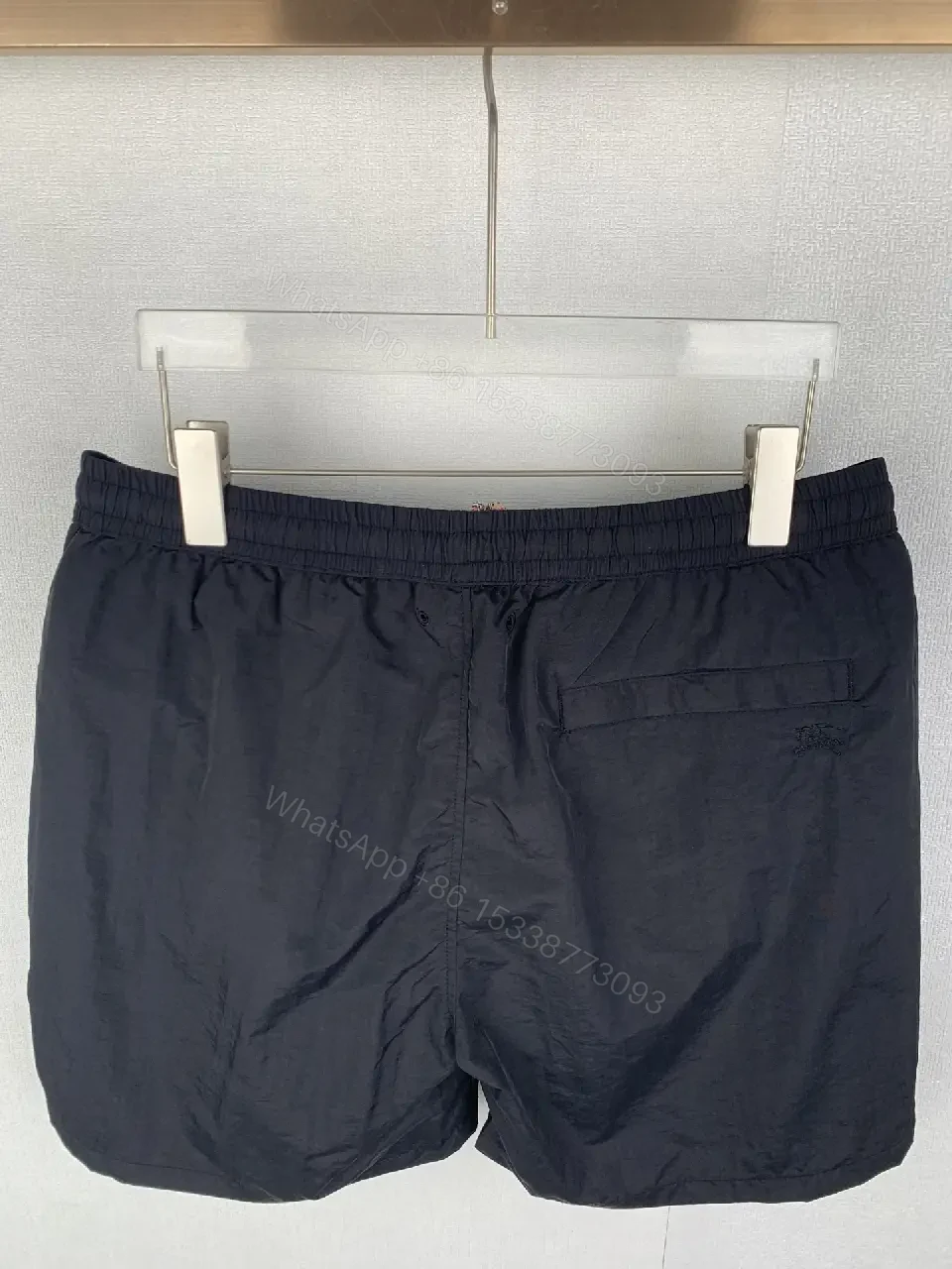 View 9 of Black Nylon Street Burberry plaid stripe Shorts