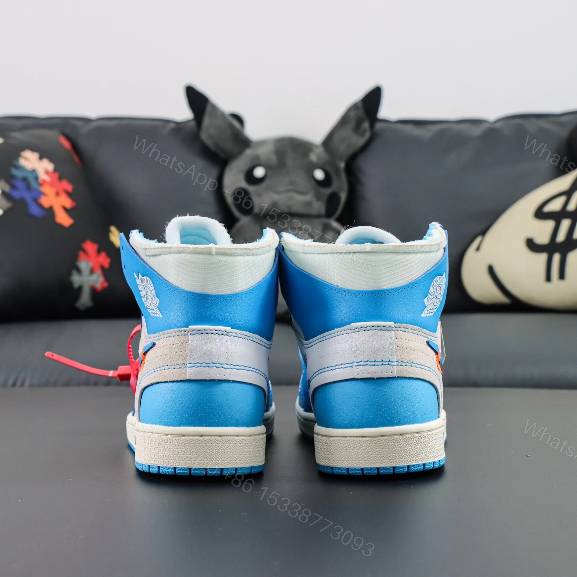 View 7 of Off-White × Air Jordan 1 Retro High OG UNC Reps