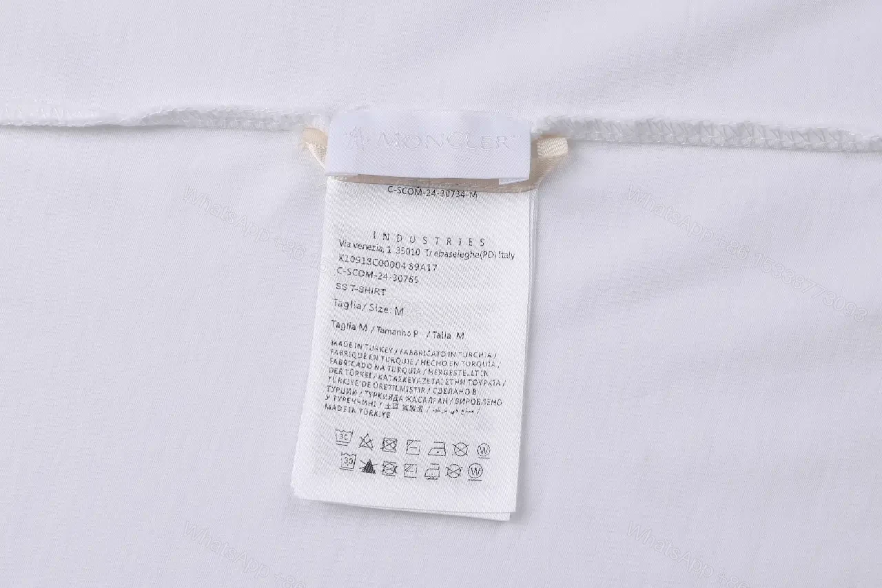 View 2 of White Cotton Tee Crest – Modern Luxe, Subtle Branding, Tee