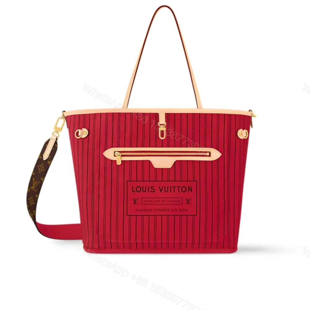 Louis Vuitton Neverfull Bandoulière Inside Out MM Monogram Rouge Sari 32Cm M12096 — view 1