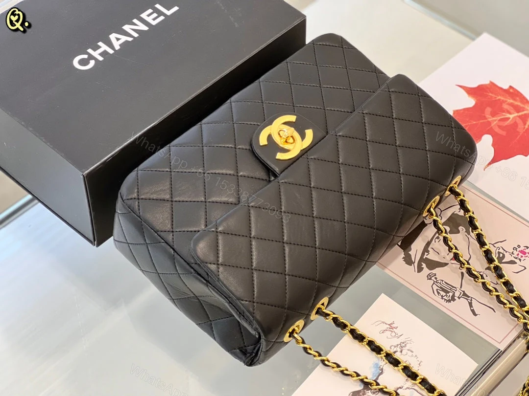 View 2 of Chanel Classic Flap Bag Medium Black Gold