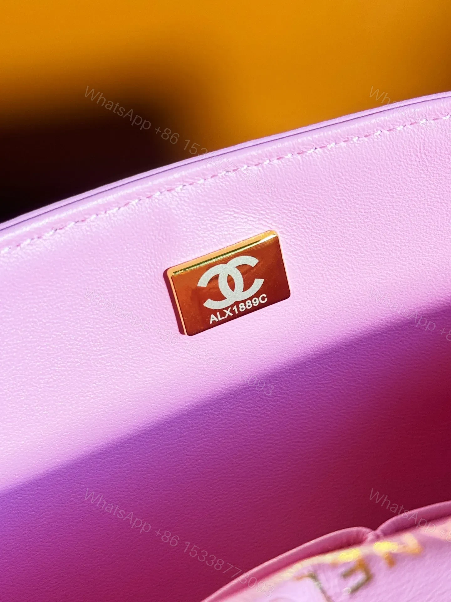 View 8 of Chanel Mini Rectangular Flap Bag Pink, White and Black