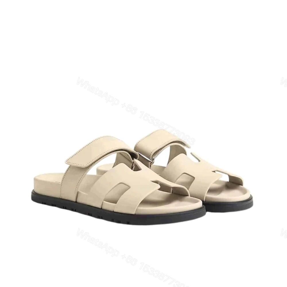 Hermes Chypre Sandal Calfskin Beige — view 1