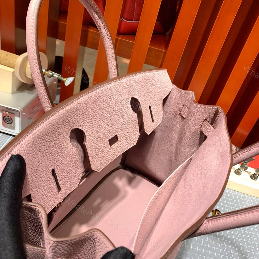 View 5 of HERMES BIRKIN 30CM LIGHT PINK TOGO LEATHER GOLD HARDWARE