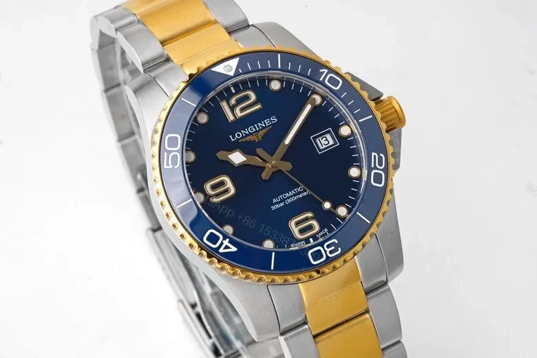 View 4 of Longines Conquest Ocean Master Edition Silver with Gold Bezel Automatic Watch