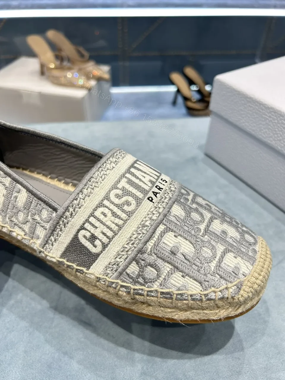 View 6 of Neutral Monogram Espadrille Sneakers: Lux Comfort