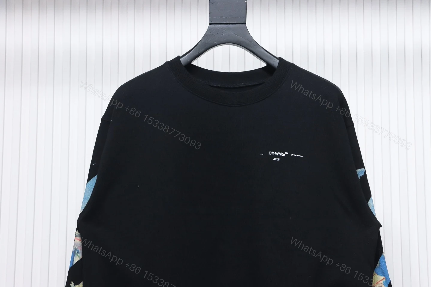 View 6 of Off-White Oil Painting Printed Black Hoodie