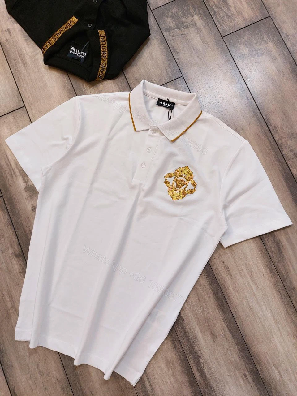 View 7 of FIRST COPY Versace Latest 2025 Imported Quality Exclusive Polo Tees