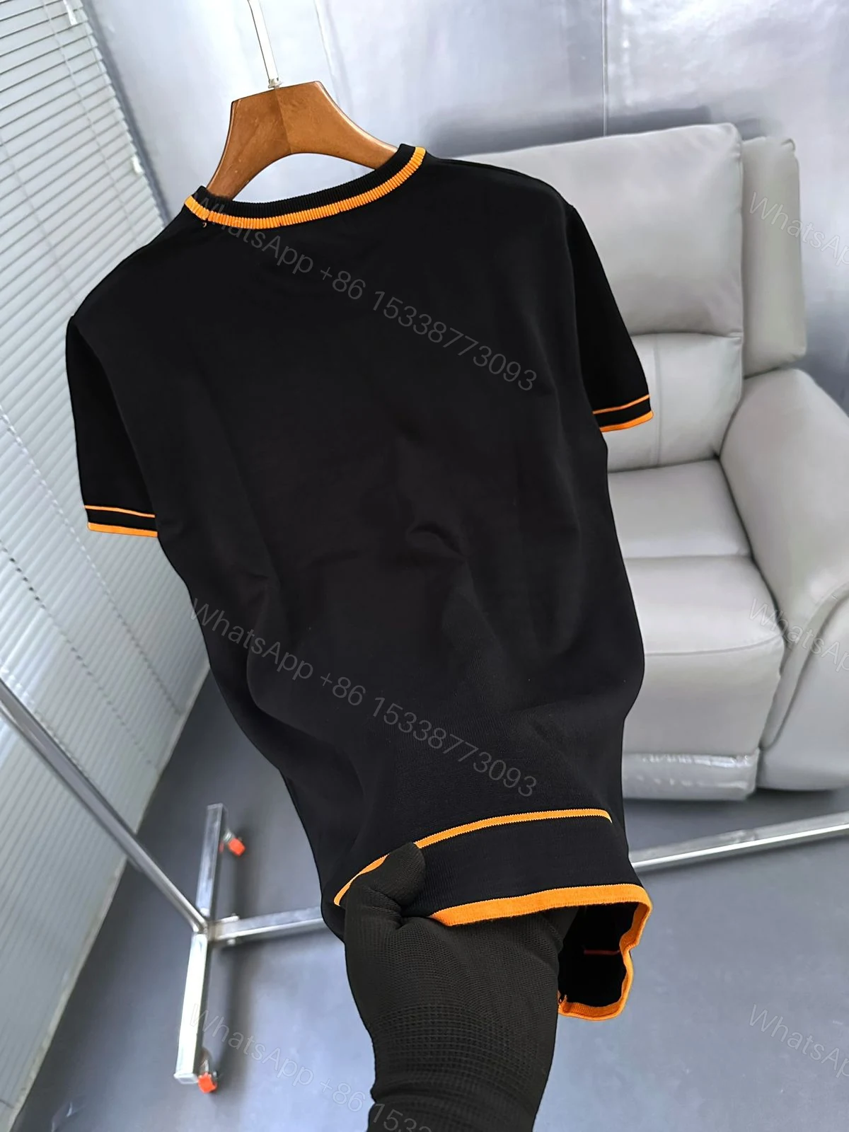 View 15 of FIRST COPY HERMES DESIGNER KNITTED ROUND NECK SUMMER T-SHIRT