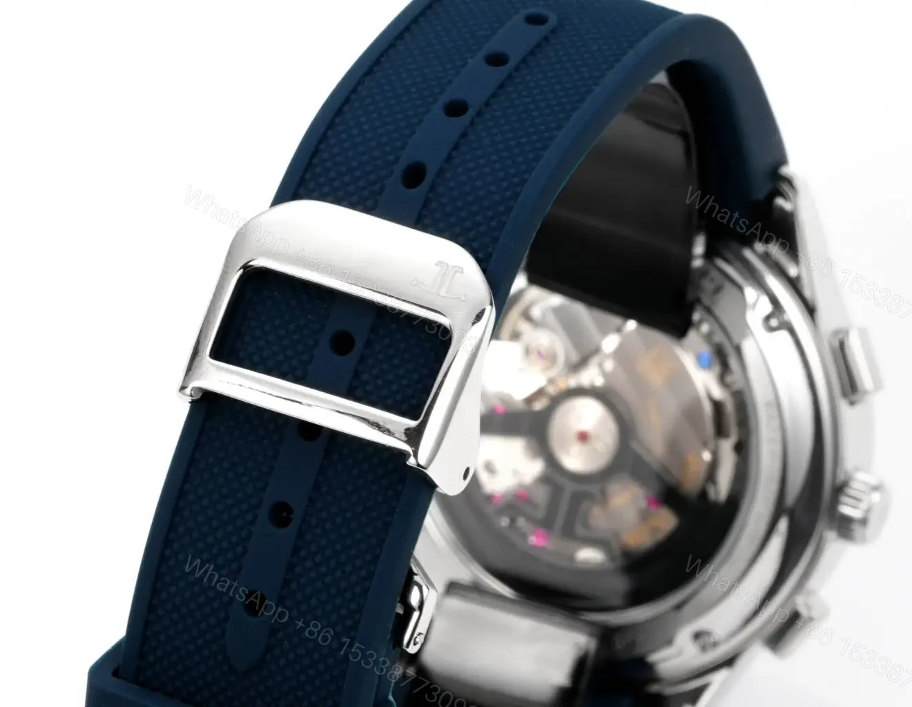 View 9 of Jaeger LeCoultre Beichen Blue Watch Rubber Strap Ultimate 42MM JLC-POL-BLU-RUB-42