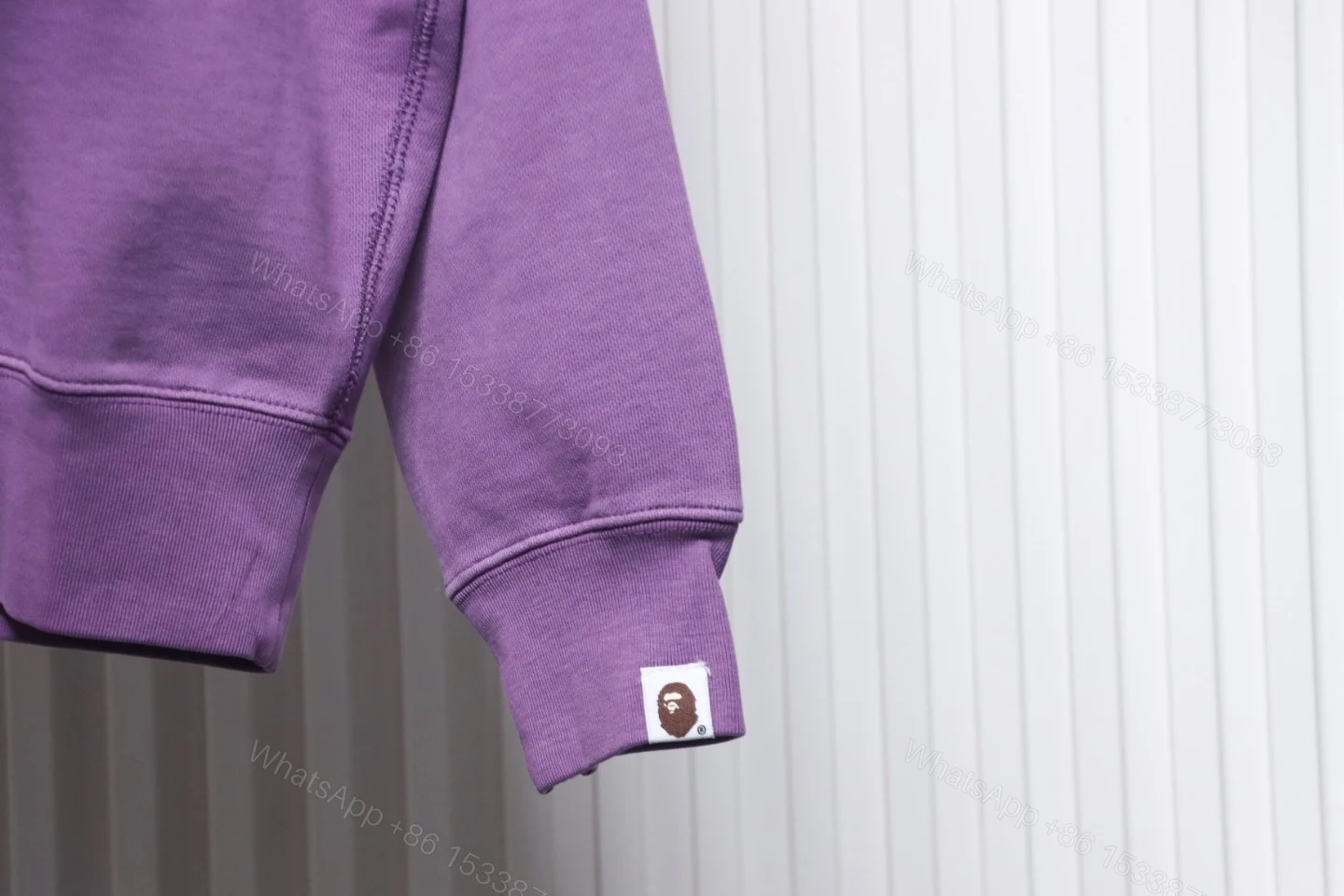 View 5 of BAPE 24FW Ape Head Purple Sweatshirt