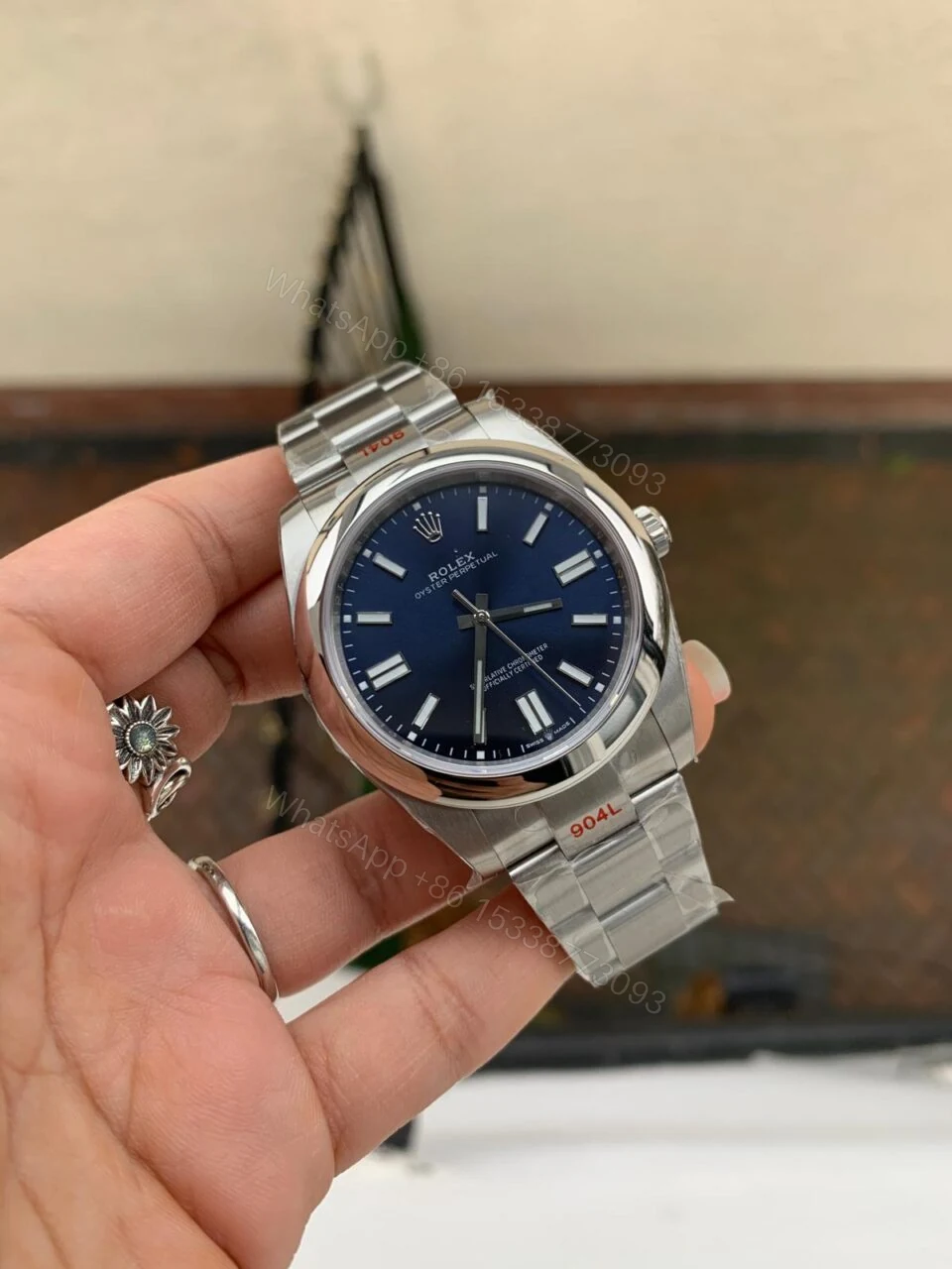 View 2 of EW FACTORY 1:1 Rolex OYSTER PERPETUAL BRIGHT BLUE dial 41MM Asian A3230