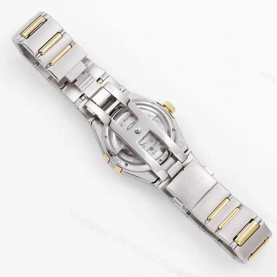 View 9 of Omega Constellation 29mm Women’s Watch V6 Version Two-Tone Stainless Steel and Yellow Gold Champagne Dial with Diamond Markers
