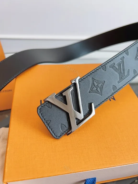 View 4 of Lux Grip Belt: Monogram Leather, LV Buckle, Timeless Style