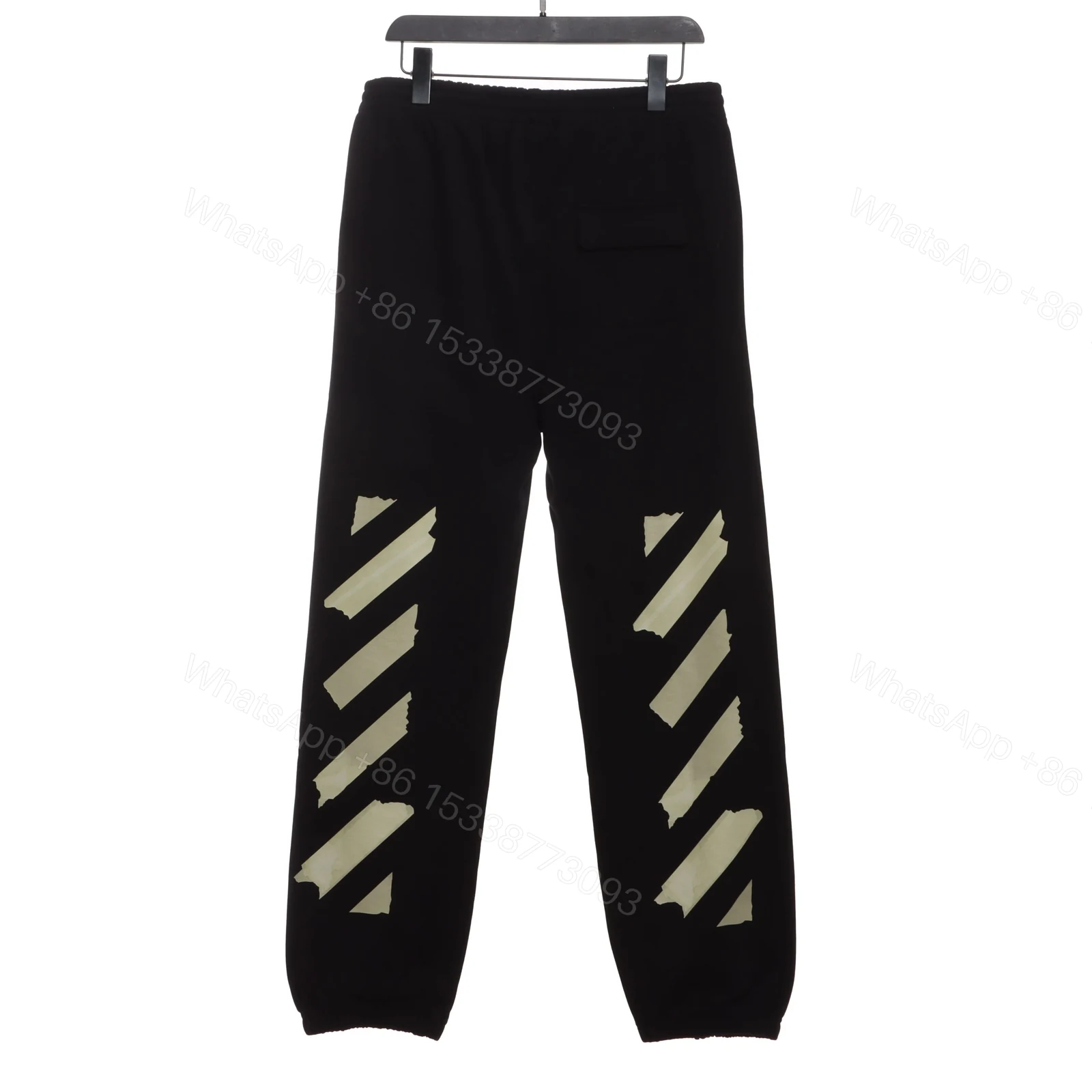 Off-White Yellow Rubber Strip Pants — view 1