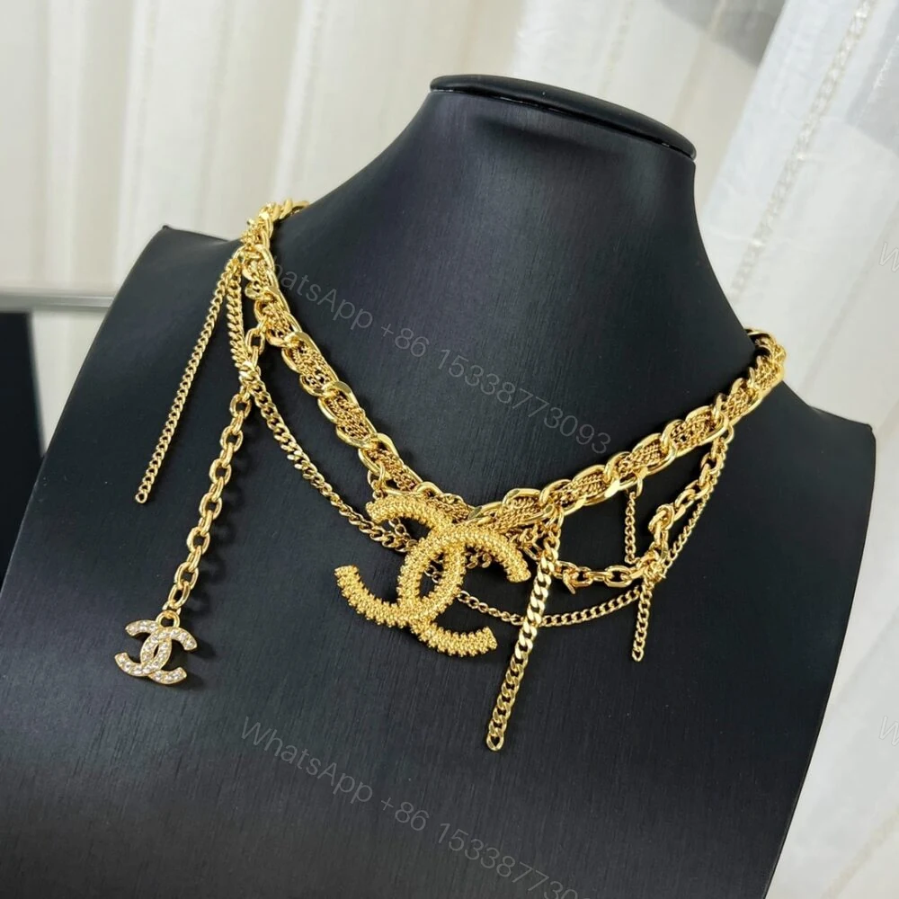 View 3 of Chanel CC Necklace Gold