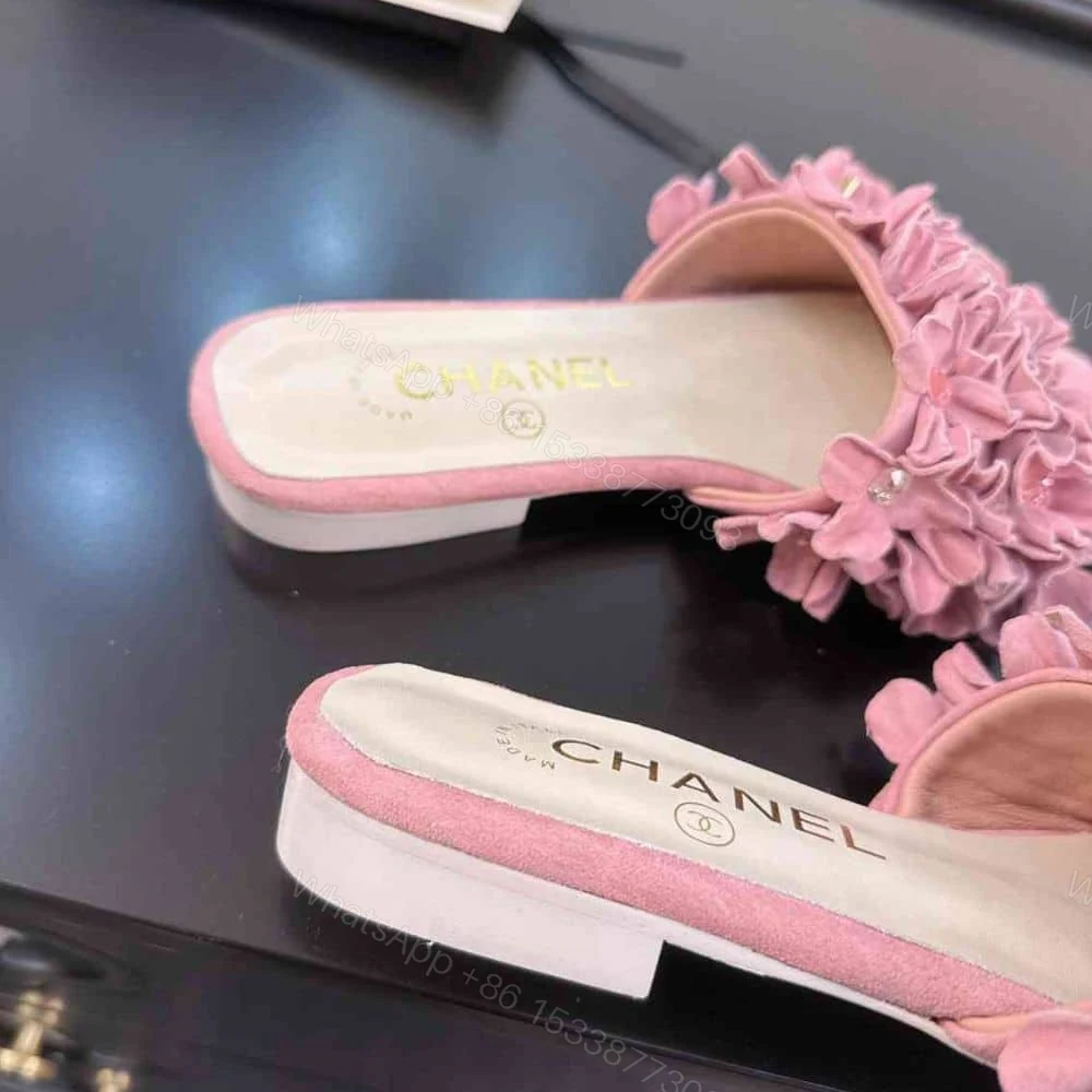 View 5 of CHANEL MULES SUEDE KIDSKIN AND STRASS PINK G46231 B19043 NACLY