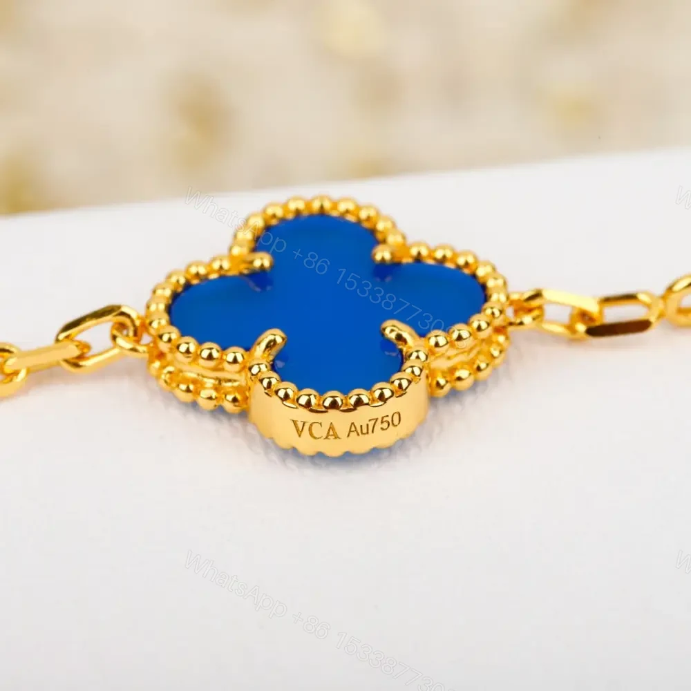View 4 of 高仿首飾VanCleef&Arpels*RP34900五花四葉草藍金手鏈