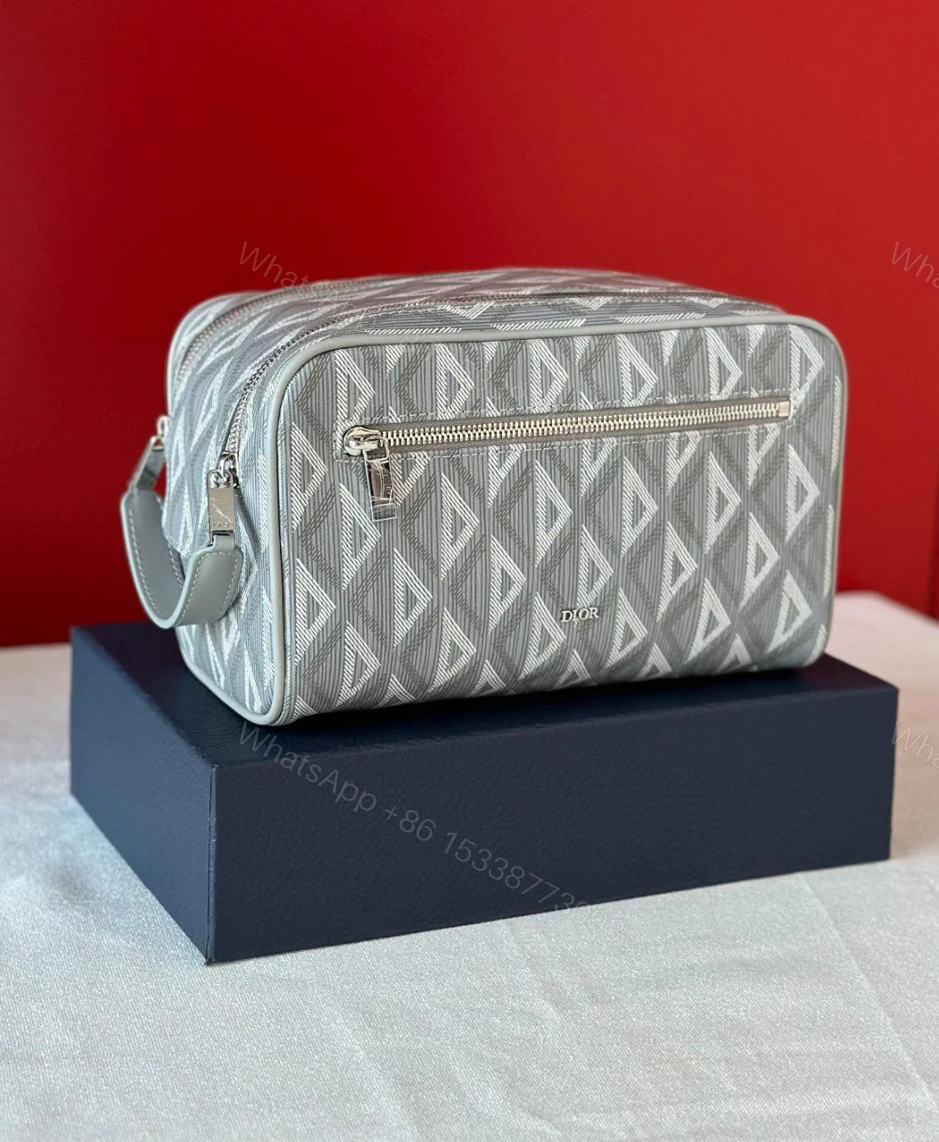Dior Toiletry Bag with leather handle — view 1