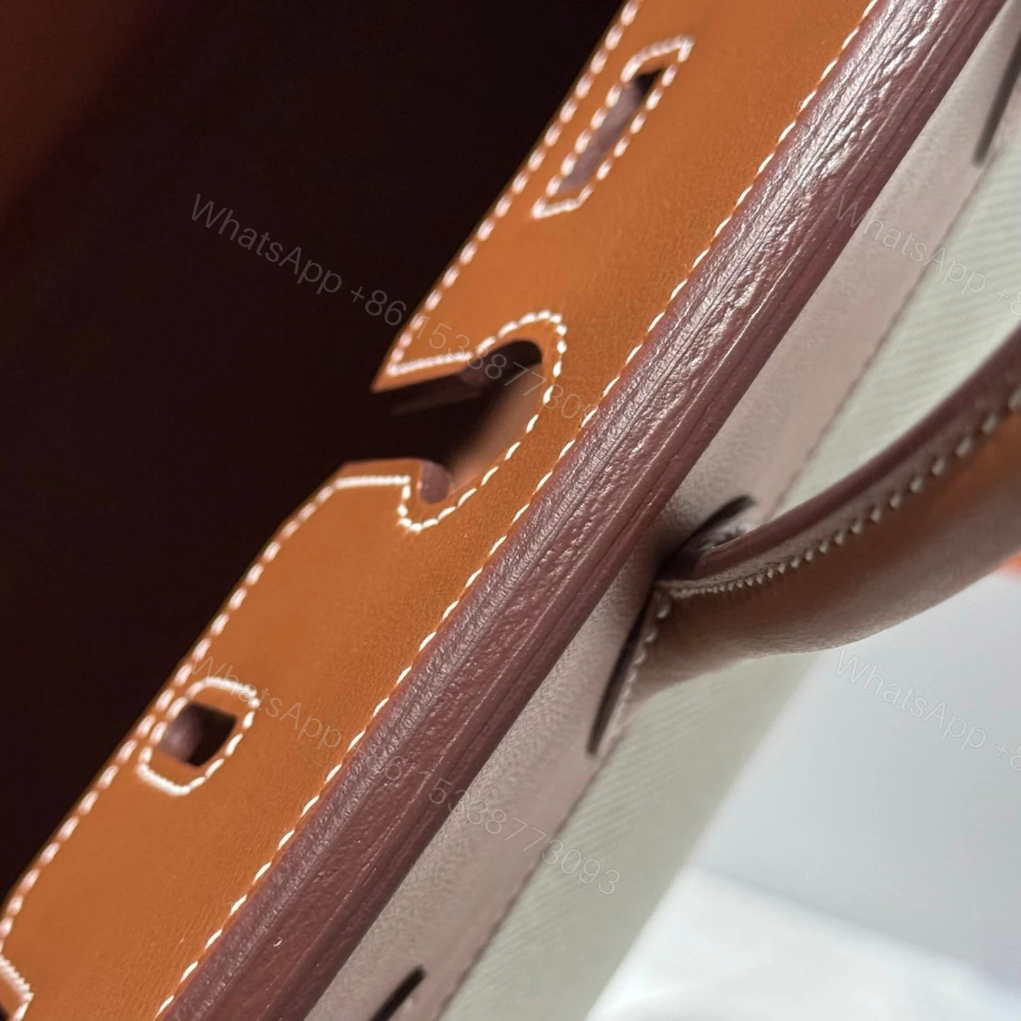 View 7 of HERMES BIRKIN 25CM IN VEAU BARENIA SWIFT ERCU TOILE CANVAS
