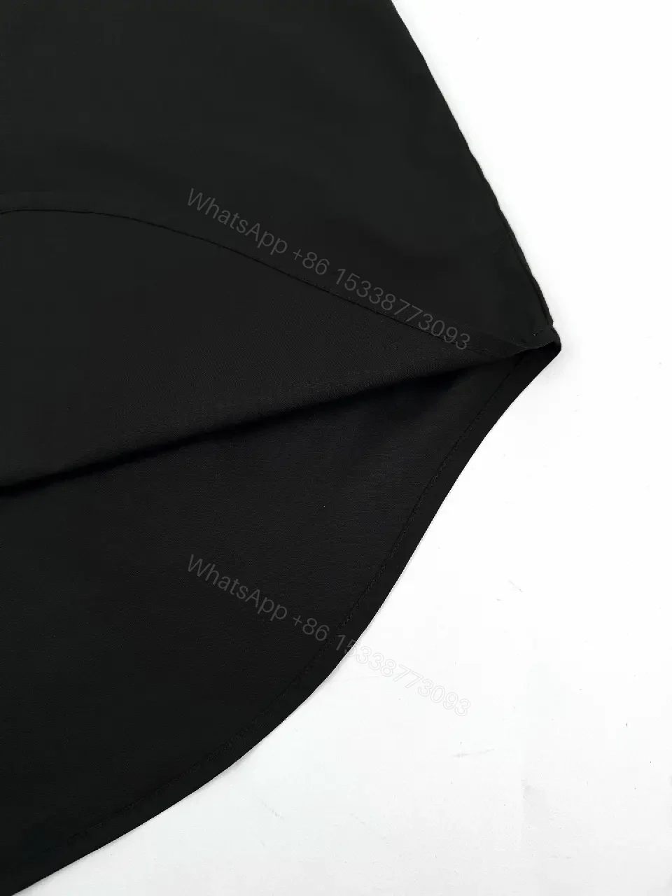 View 2 of Black Button-Down Shirt: Balenciaga-Inspired Patch, Modern Minimalist