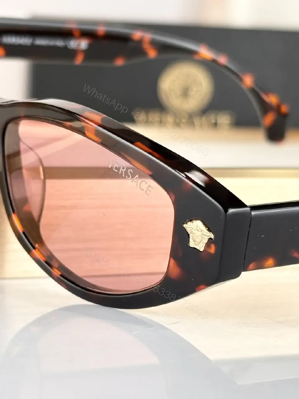 View 2 of Black Acetate Polarized Sunglasses – Luxury Rounded Silhouette, UV400 protection