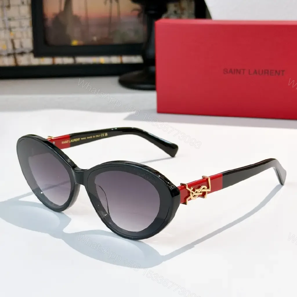 View 9 of Chic Black Round Sunglasses with Gold Hardware